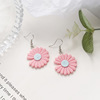 Fuchsia brand cute earrings, wide color palette, flowered