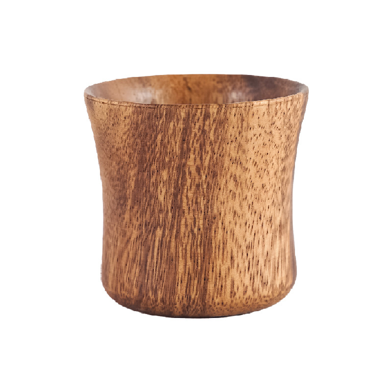 Hogar creativo Taza de madera Taza de madera de haya Taza de té Taza de vino Taza de vino Taza de café de madera de amor Taza pequeña práctica ecológica