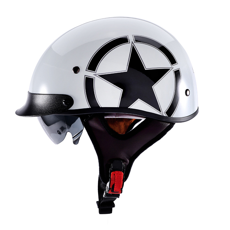 バイクスクーターヘルメット、男性用レトロハーフヘルメット、女性用電動スクーターヘルメット、夏用電動バイクヘルメット、電動スクーターヘルメット、トレンドのレトロライディングヘルメット