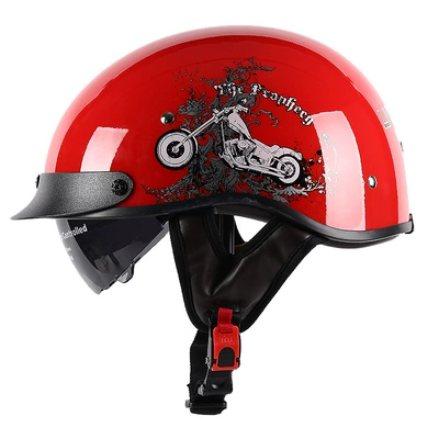 Motosiklet kaskı (dəbilqə) — Scoop Helmet Lightweight with Endoscope - 112-red-prediction-with-black-mirror-s