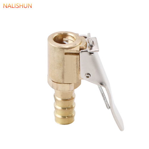 Car air pump conversion joint copper external tooth clip-type inflator conversion joint tire quick inflation nozzle