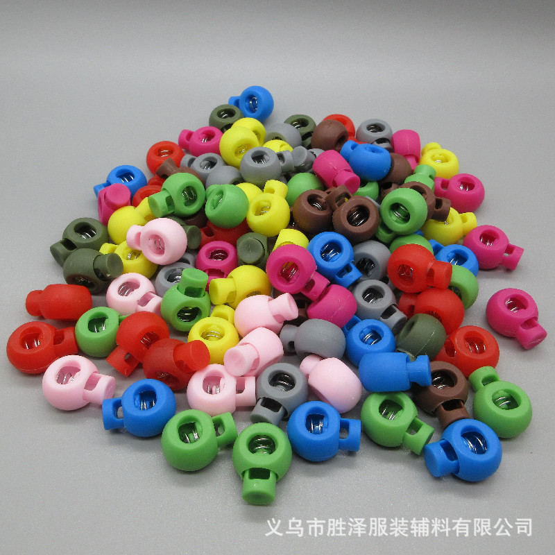 混色弹簧扣 彩色混装大圆朱彩色100装 糖果色绳扣