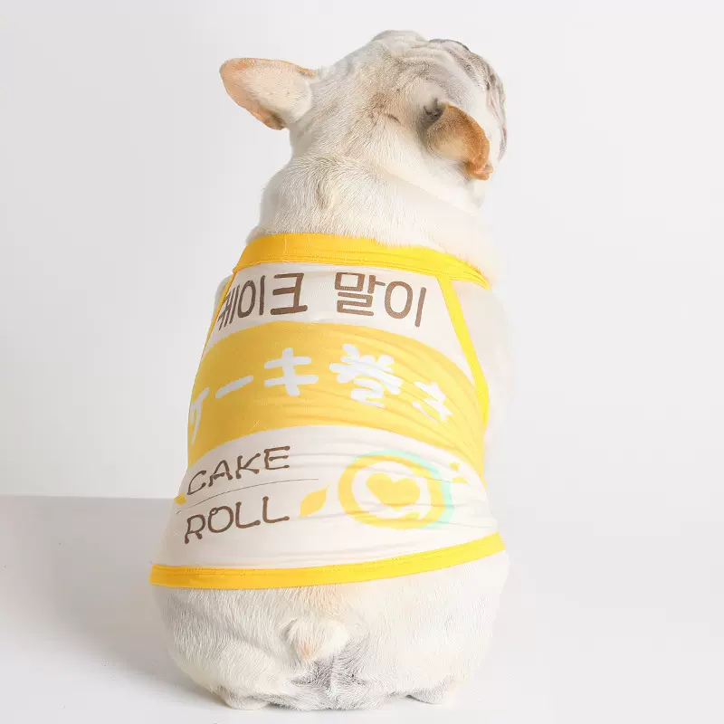 批发宠物狗狗夏日元素凉感亲肤背心法斗泰迪柯基衣服夏季薄款T恤