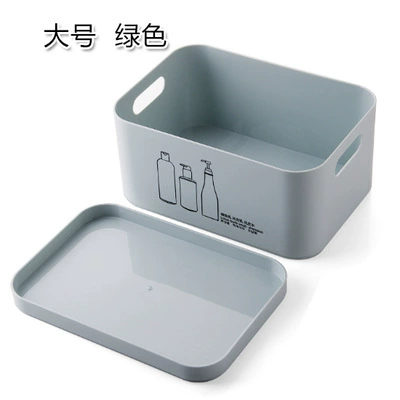 Table cosmetic plastic storage box, matte cover, face mask, lipstick for skin care, set, European style