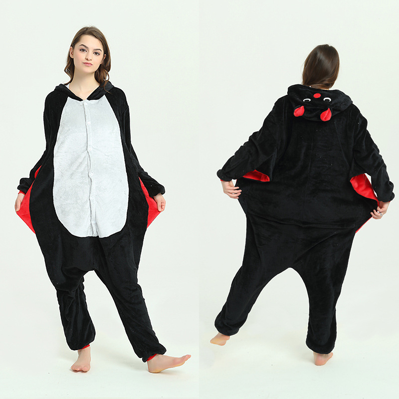 Pijamas de una Pieza de Felpa de Coral Gruesa con Dibujos Animados, Manga Larga, Casual, Cálido, Franela, Fabricante al por Mayor, Lindos Dibujos Animados