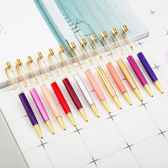 Supply Metal Creative DIY Empty Rod Ballpoint Pen Pen Sand Entry Oil Pen Advertising Gift Pen Can Be Printed