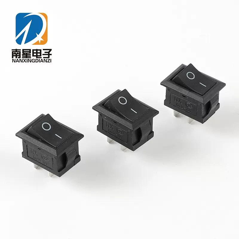 船型开关、跷板开关 斜面/平面 15mm*21mm KCD1-101 双铜点铜脚