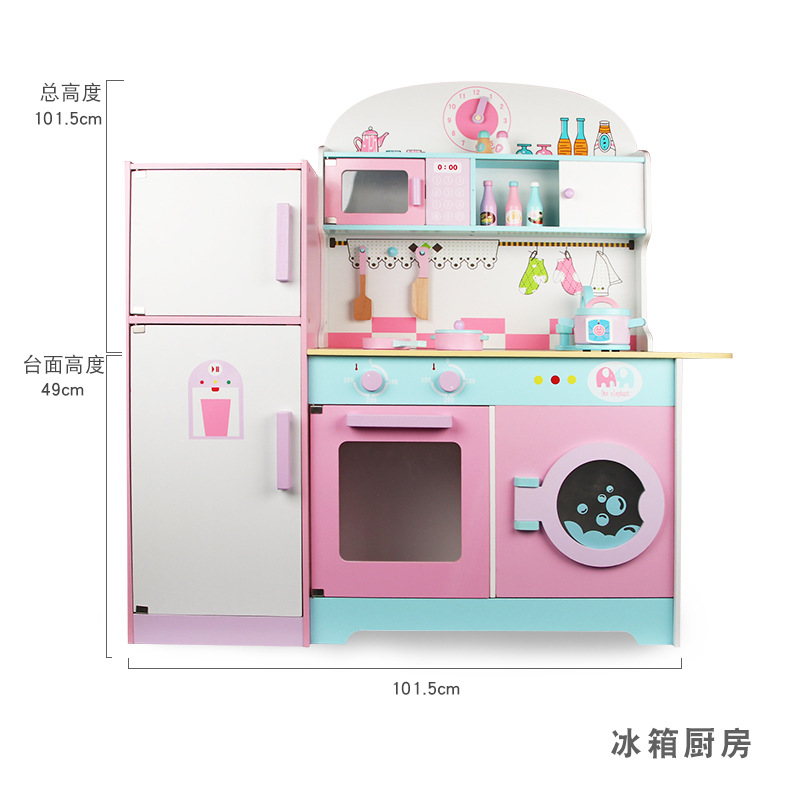 Children's Play House cooking boys and girls wooden kitchen toy set wooden baby simulation kitchen utensils wholesale