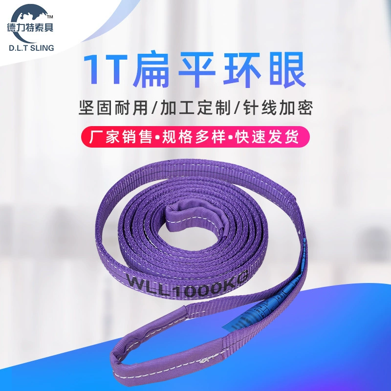 1T плоский кольцевой подъемный ремень шириной 25 мм Европейский стандарт немецкий сертификат качества ЕС Нанкинский заводской строп