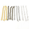Extending chain 7 cm iron tail chain 50 pieces/bag electroplated silver ancient green white K metal alloy accessories