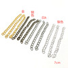 Extending chain 7 cm iron tail chain 50 pieces/bag electroplated silver ancient green white K metal alloy accessories