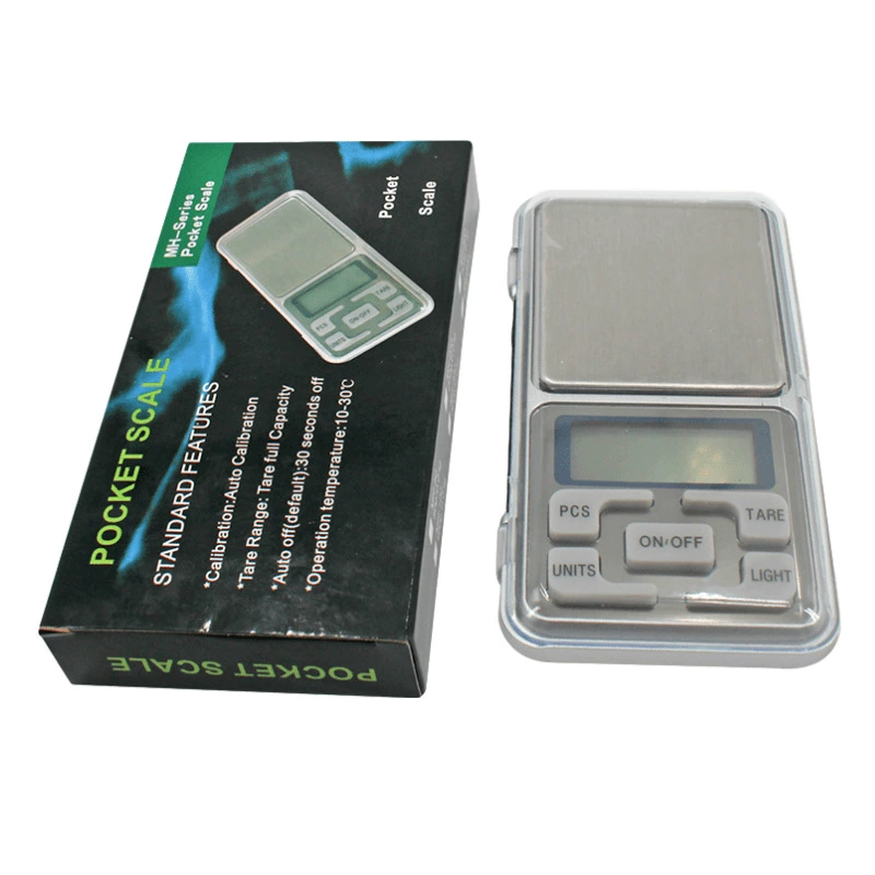 Карманные цифровые весы для украшений, 500 г/0.01 г точность, ABS + шлифованная нержавеющая сталь, крышка к tara