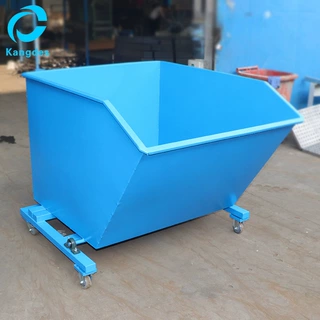 定制手推零件周转自卸式重型铁屑车 重型垃圾车间废料垃圾翻斗车