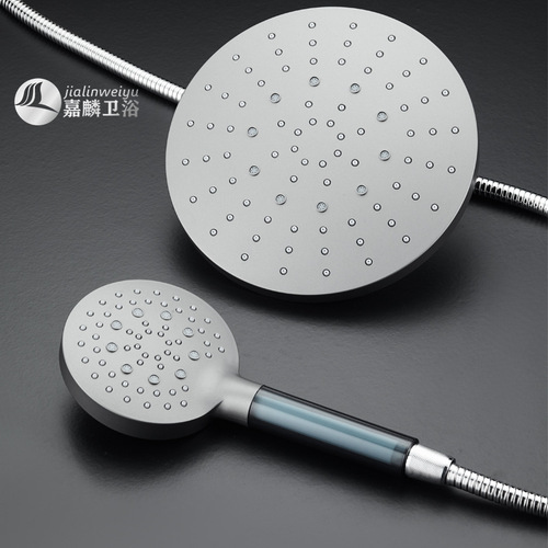 Manufacturer Wholesale Shower Head Spray Top Sprinkler Set Filter Cross-border Pressure Boost Handheld Simple Bathroom Single Head