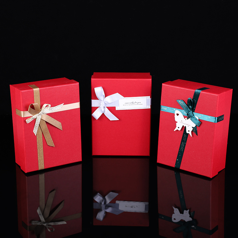 新款圣诞大号长方形红色 丝巾礼盒 节日礼物盒生日礼盒礼品包装盒