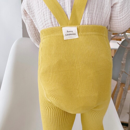 New ins overalls socks for boys and girls, cute high waist belly button protection baby pantyhose leggings