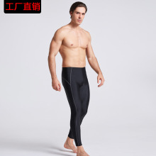 班菲速干纯色防水母长腿竞赛男士浮潜长泳裤九分女士潜水冲浪服