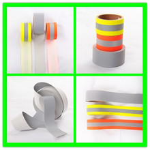 亮银阻燃反光布荧光黄阻燃警示带消防工装反光带5cm防火反光条