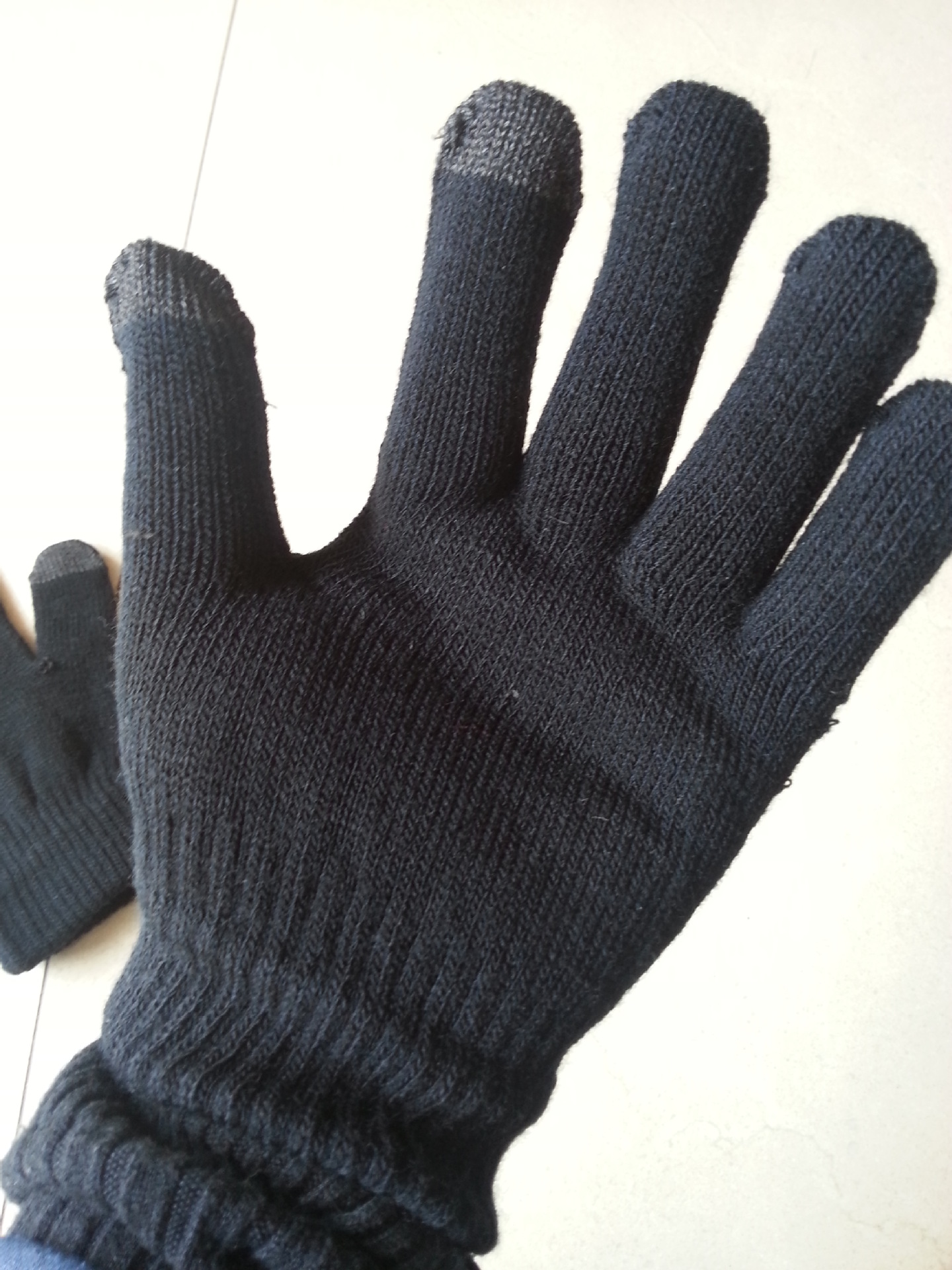Shunzun Knitting Factory suministra directamente guantes a rayas para teléfonos móviles con pantalla táctil, guantes abrigados con pantalla táctil de acrílico de invierno