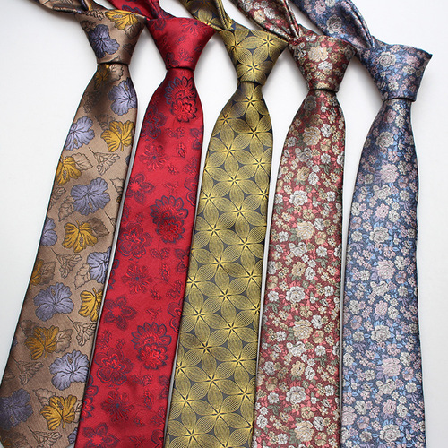 Men's tie, trendy casual jacquard polyester tie, wholesale work tie