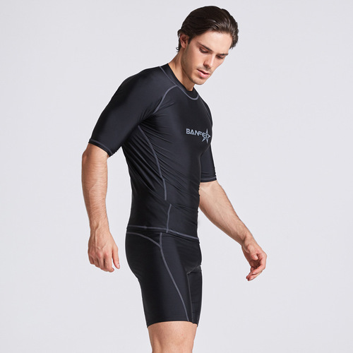 Single top, quick-drying men's short-sleeved tops, diving and swimming suits, coaching suits, snorkeling and surfing suits