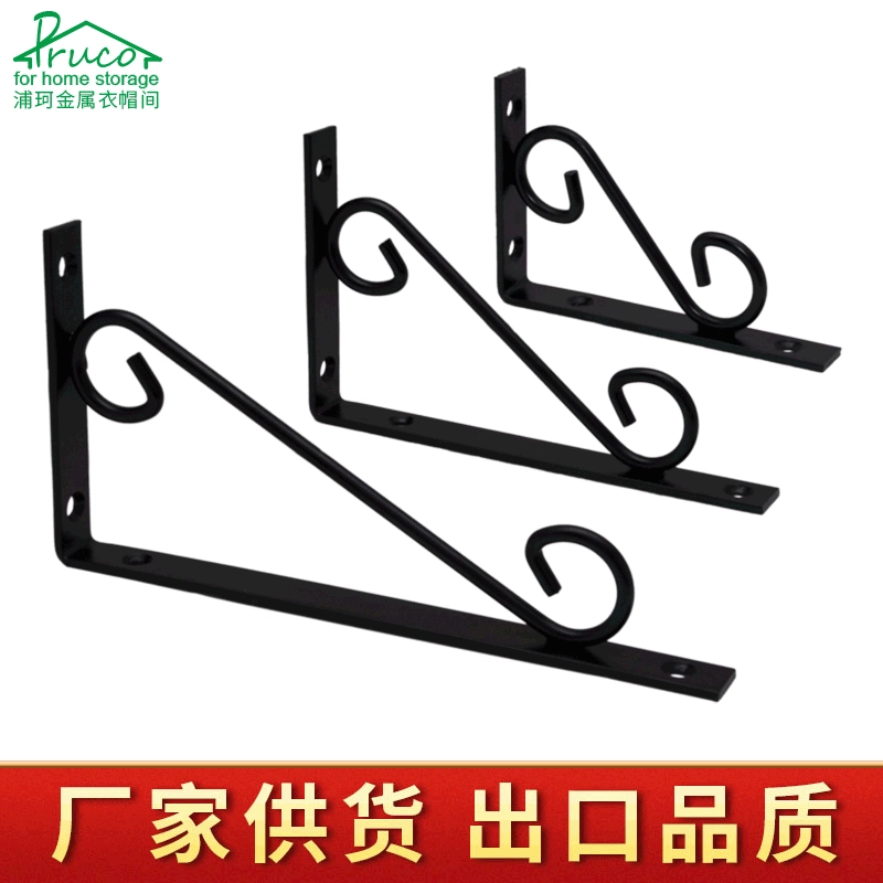 Железный треугольный кронштейн железный кронштейн книжной полки