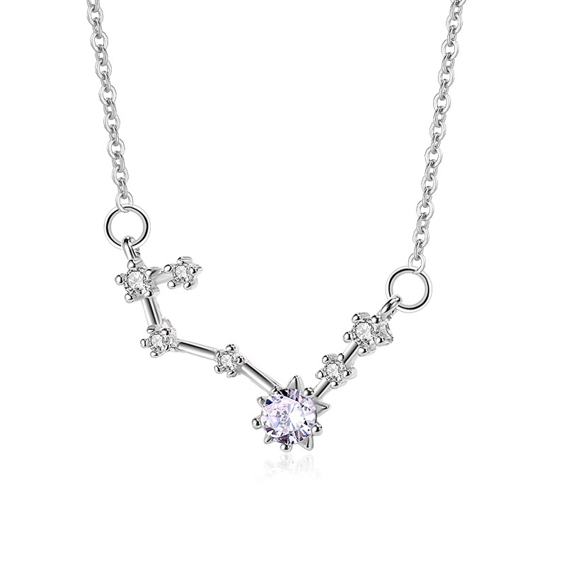 S925 plata de ley flash estrella símbolo lindo collar de constelación chica creativa cadena de clavícula salvaje regalo al por mayor