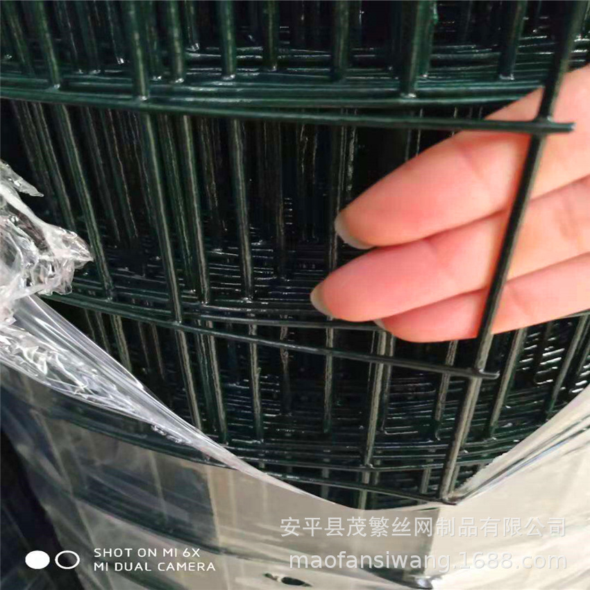 现货批发浸塑料绿色荷兰网 养鸡鸭鹅果园防护圈地寖塑铁丝网