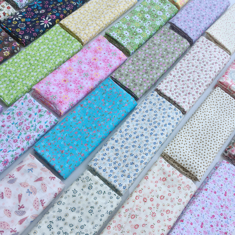 Factory wholesale new pure cotton fresh floral fabric cloth clothing dress cheongsam doll shirt baby cloth