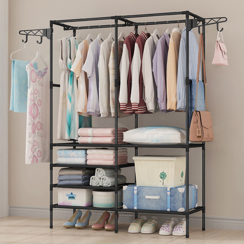 Simple wall-mounted hanger, iron coat rack, minimalist and stylish bedroom standing clothes rack, entryway bag hanger, wholesale