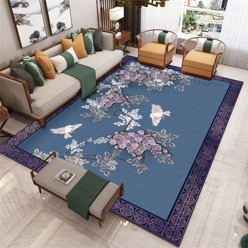 Chinese style carpet New Chinese style living room coffee table carpet floor mat Zen tea room study sofa bedroom classical retro style