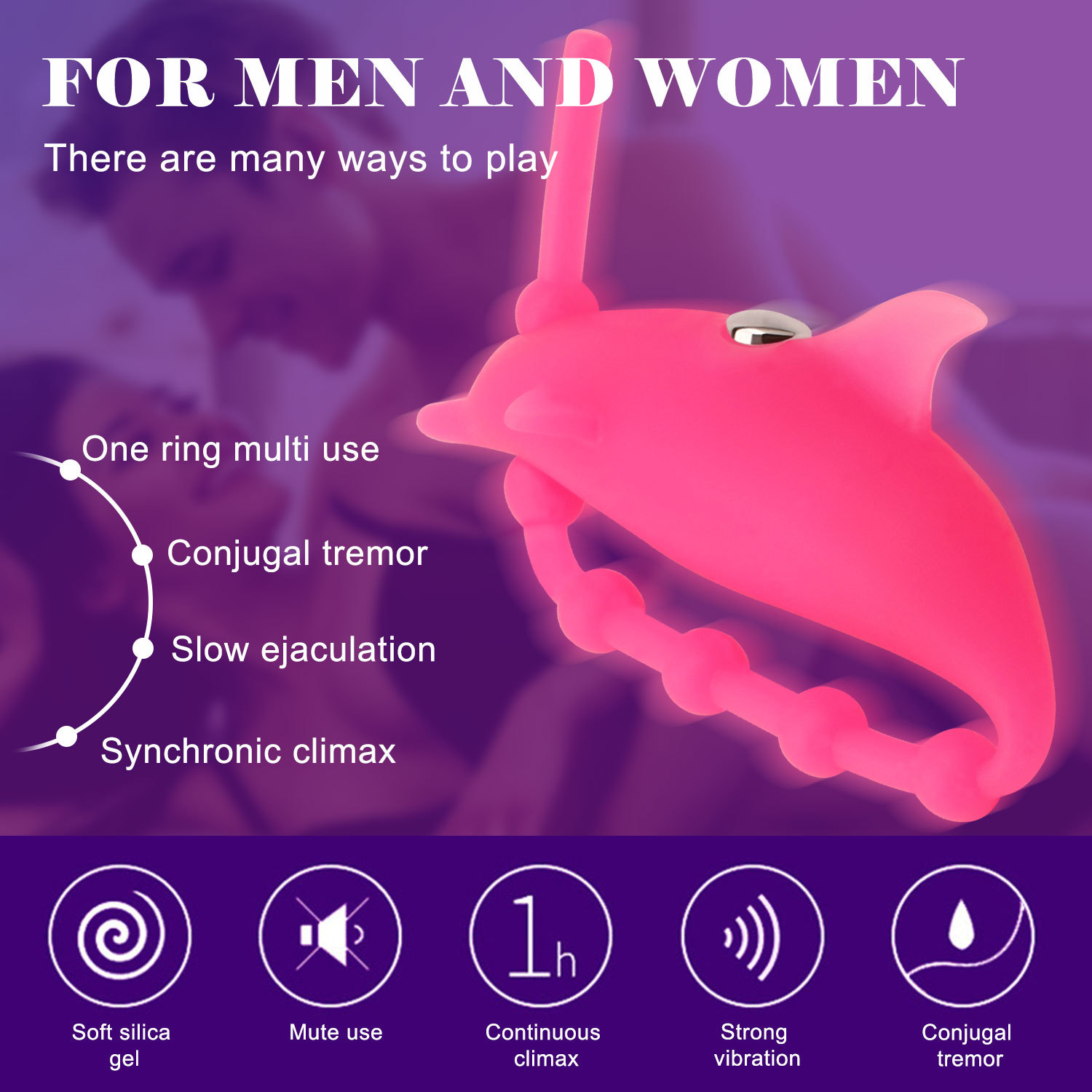 Silicone ring with adjustable size for male and female use, vibration resistance compound lock precision delay ring,_voghion.com