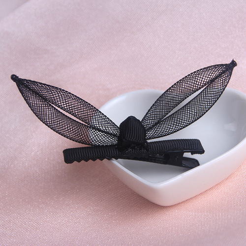 Rabbit ear headband ins gauze bow headband rhinestone fine pressed hair bundle cute simple pressed hair band hair clip