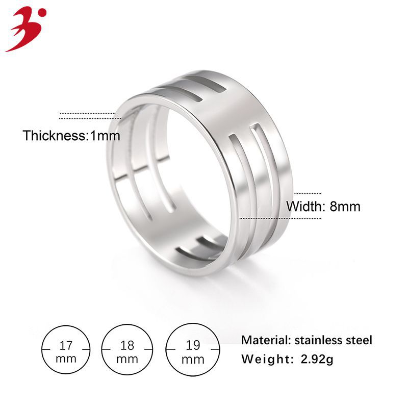 Joyería transfronteriza Amazon temperamento simple anillo hombres anillo de acero inoxidable joyería fábrica ventas directas