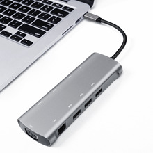 Type-c to PD+HDMI+VGA+RJ45+USB3.0*3+SD/TF+���l  ʮ��һ�Uչ�]