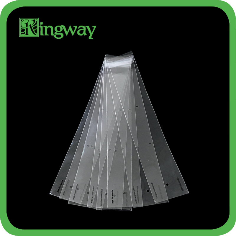 广州厂家货源 OPP长条自粘袋打孔 日用包装透明塑料自封袋