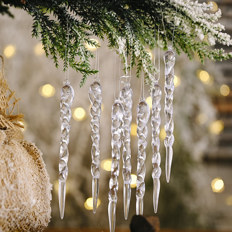 Haobei Christmas Celebration Supplies Creative Transparent Ice Bar Pendant New Christmas Tree Decoration Thread Pendant Tree Pendant Haobei Christmas Celebration Supplies Creative Transparent Ice Bar Pendant New Christmas Tree Decoration Thread Pendant Tree Pendant