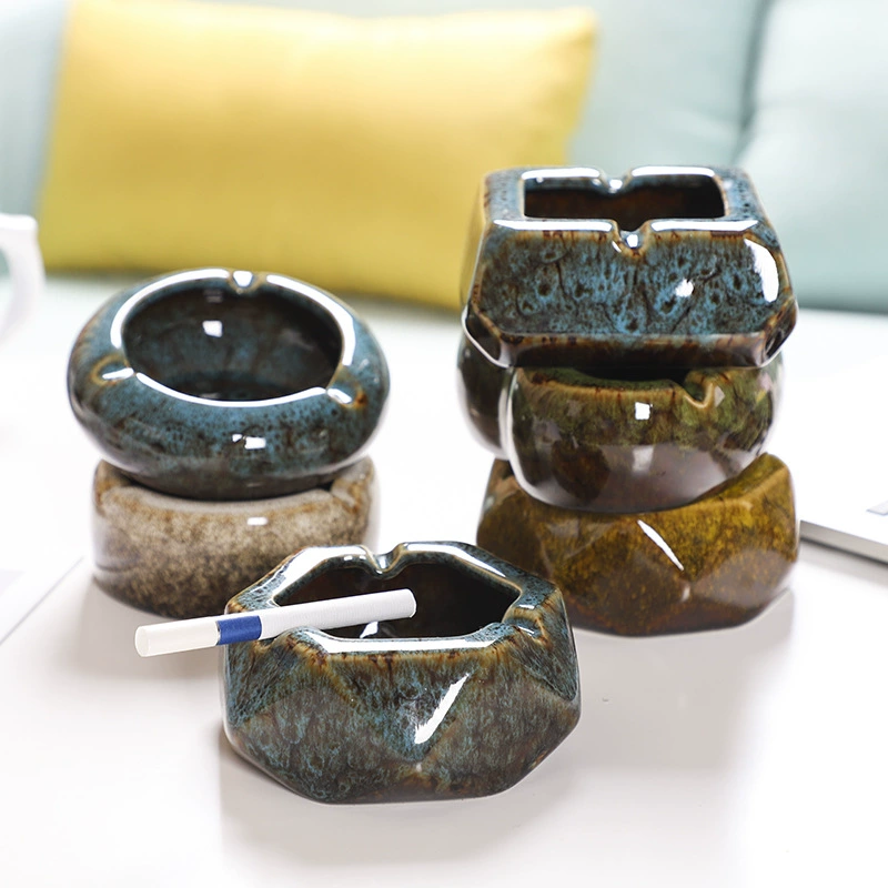 Керамическая пепельница для замены печи Nordic Креативная домашняя гостиная Индивидуальный тренд Офис Отель Мода Синий Зеленый Желтый