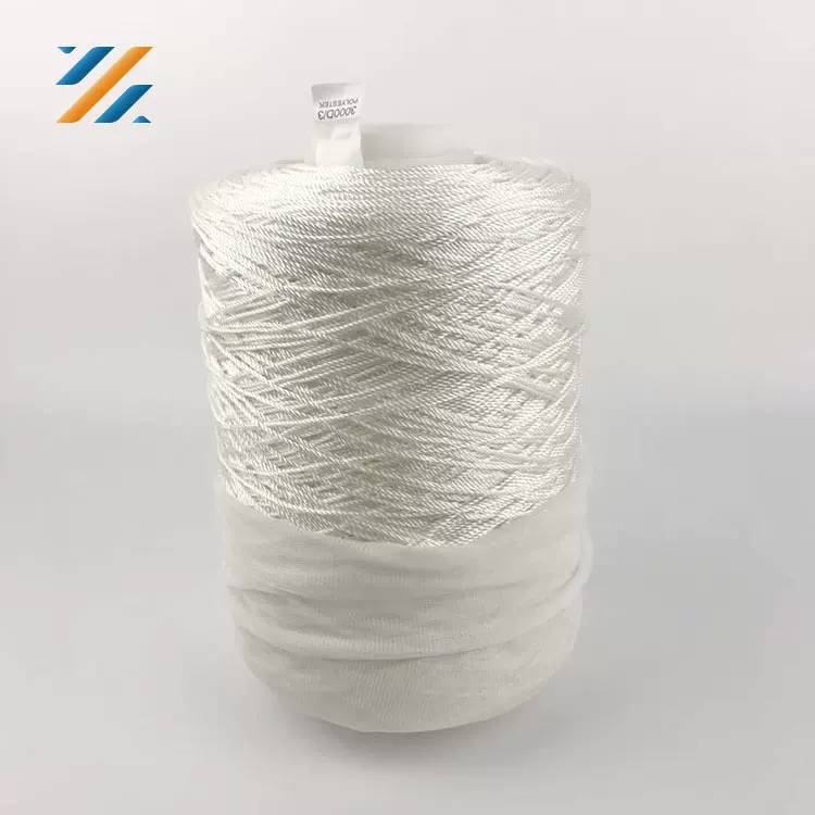 厂家直销高强涤纶线渔网线3000/3本白筒纱
