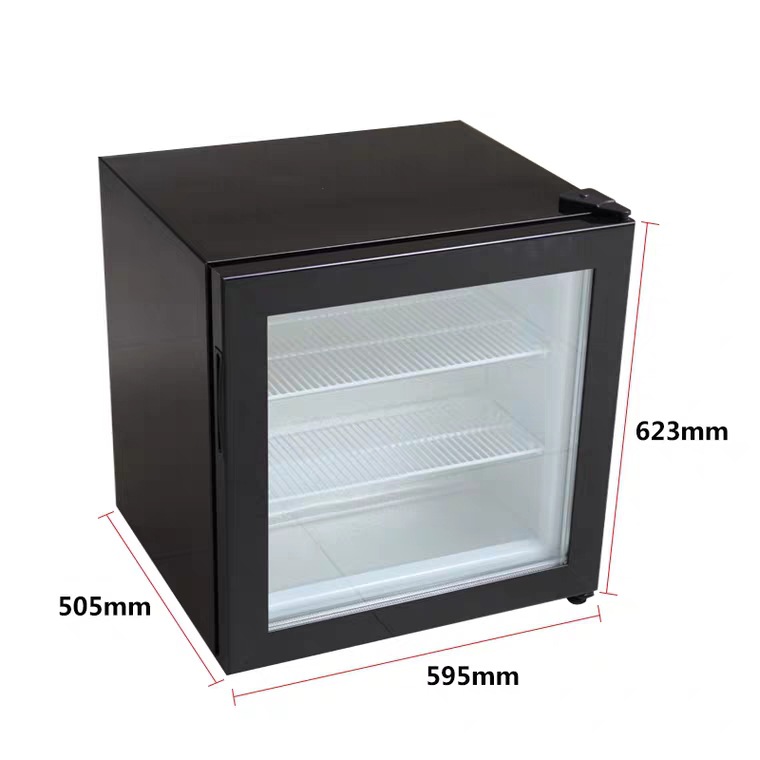 Fábrica de vidrio puerta congelada mini refrigerador pequeño helado vitrina comercial Durian gabinete té gabinete Barra de hielo