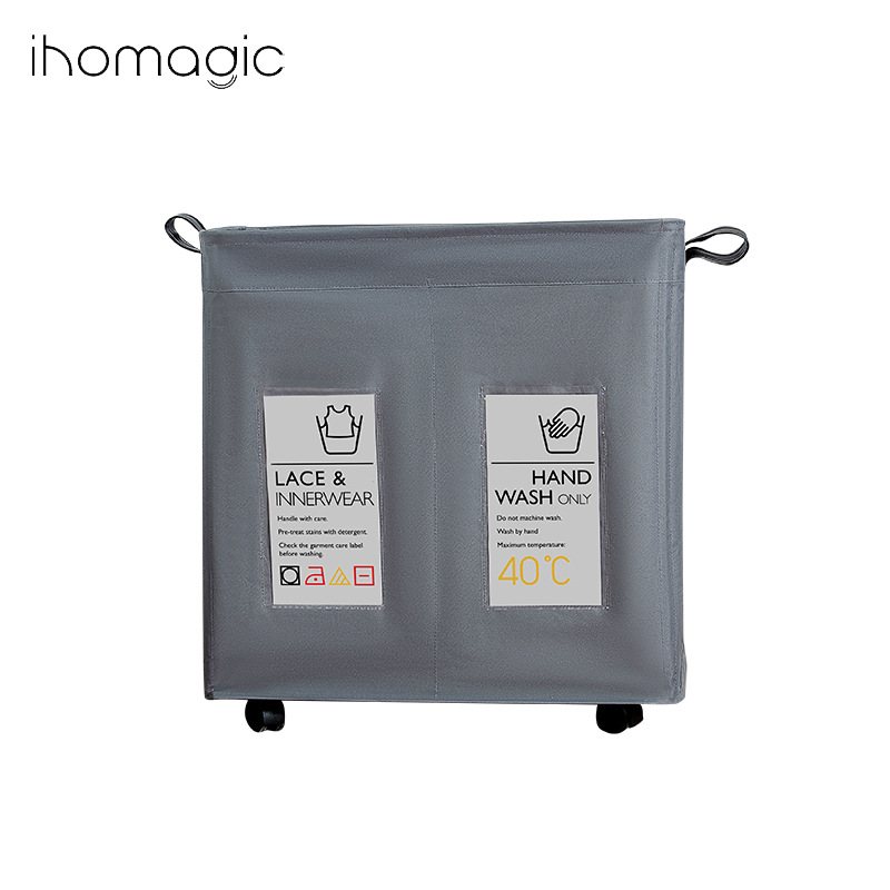 Tela portátil plegable cesta de la ropa cesta de almacenamiento hogar simple marco de hierro Cubo de almacenamiento