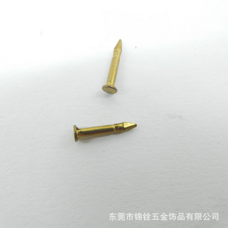 铜质刺马针扁咀刺马针铜针铜钉 钛针 小头铜钉 DIY饰品蝴蝶配针