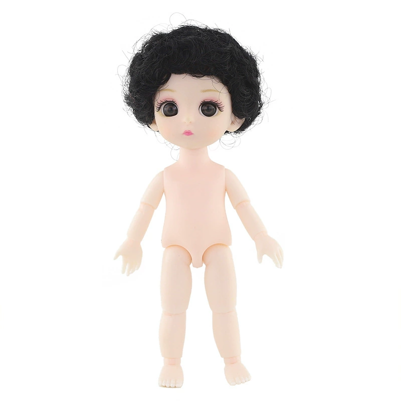 Кукла BJD Ding Xiaoma OB11, 16 см, бело-мускулестное обнажённое тело, 3D глаза, суставная