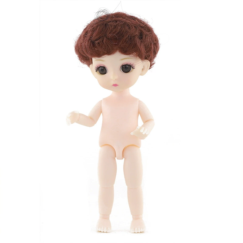 Кукла BJD Ding Xiaoma OB11, 16 см, бело-мускулестное обнажённое тело, 3D глаза, суставная