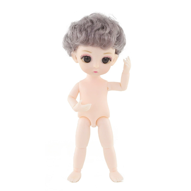Кукла BJD Ding Xiaoma OB11, 16 см, бело-мускулестное обнажённое тело, 3D глаза, суставная