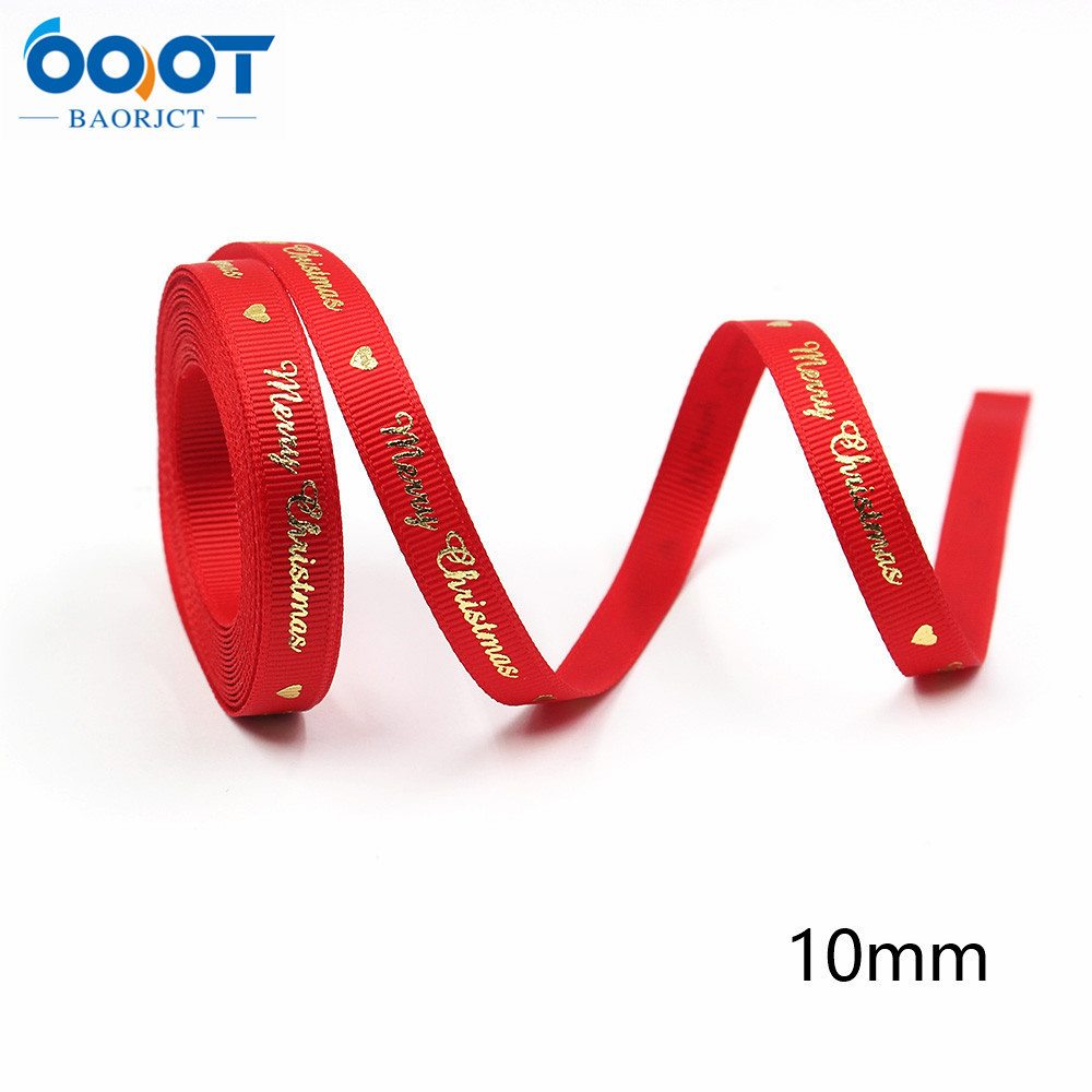 10mm Navidad cinta regalo embalaje arco material fiesta decoración cinta color sólido carta de Navidad cinta