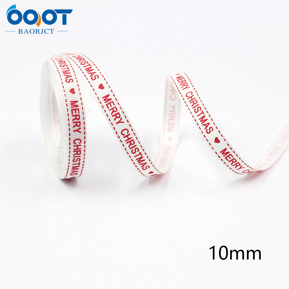 10mm Navidad cinta regalo embalaje arco material fiesta decoración cinta color sólido carta de Navidad cinta
