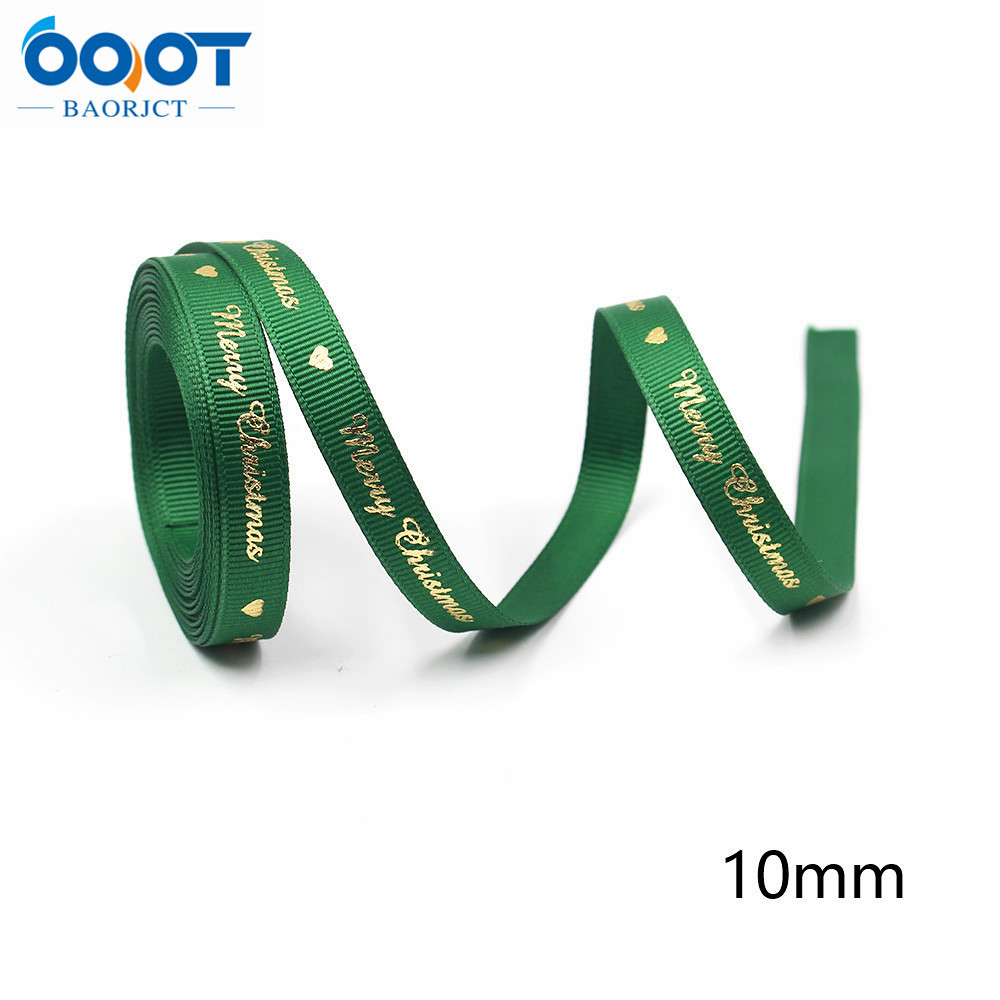 10mm Navidad cinta regalo embalaje arco material fiesta decoración cinta color sólido carta de Navidad cinta