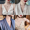 Brand fashionable chain for key bag  stainless steel, necklace, Korean style, 2020, internet celebrity, simple and elegant design