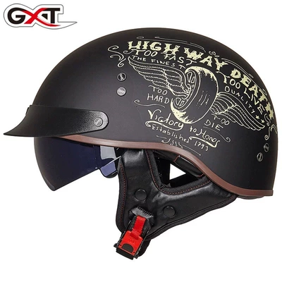 Summer Motorcycle Helmets, Riding Electric Bike Helmets, Harley Helmets, Spring and Autumn Retro Half Helmets, Men's and Women's Helmets Wholesale
